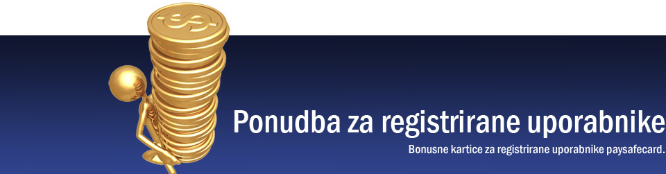 Bonusne kartice za registrirane uporabnike paysafecard.