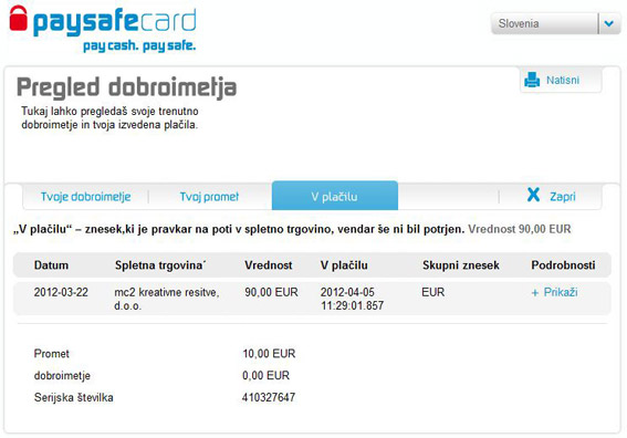 Promet, ki še ni potrjen
